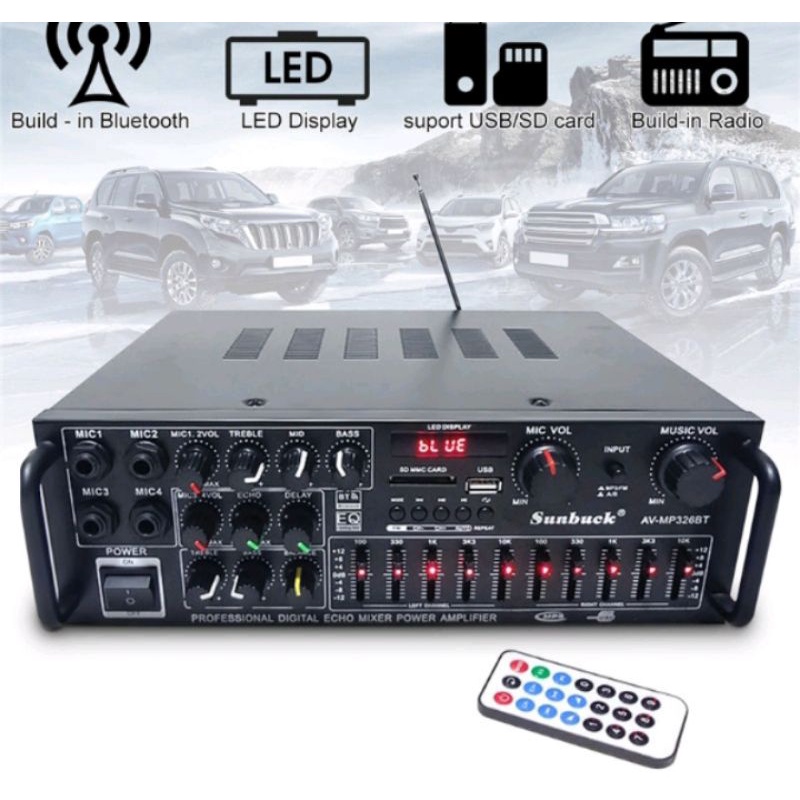 Amplifier Karaoke Home Theater 2200watt Bluetooth