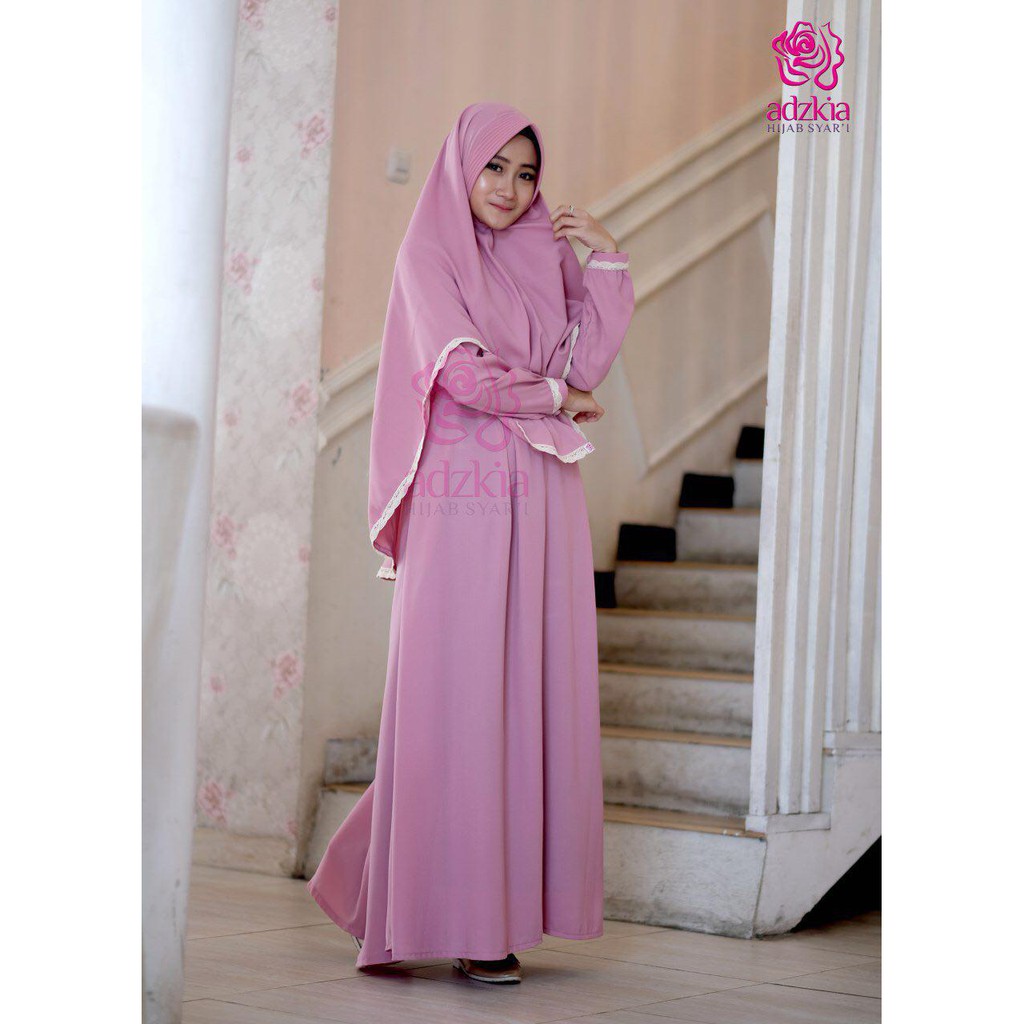 GAMIS SOFIA DUSTY PINK by Adzkia Hijab Syari