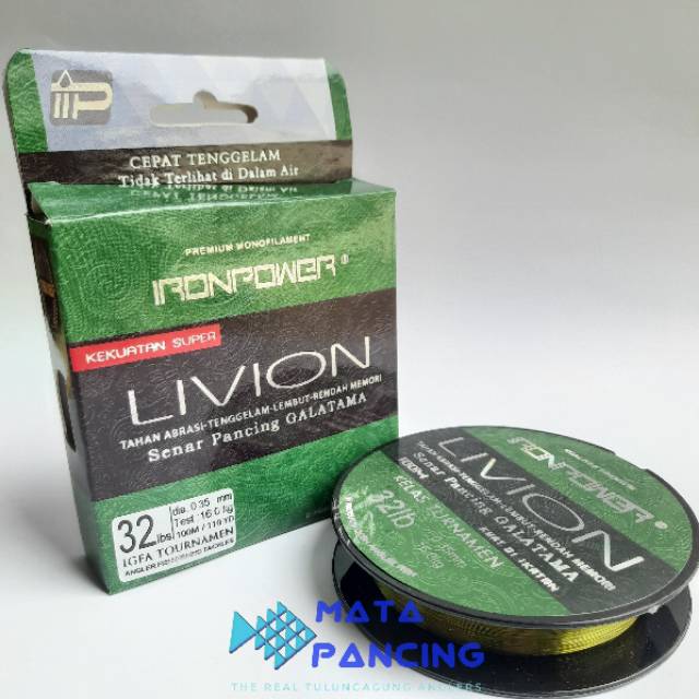 Senar pancing iron power polites dan livion 100m