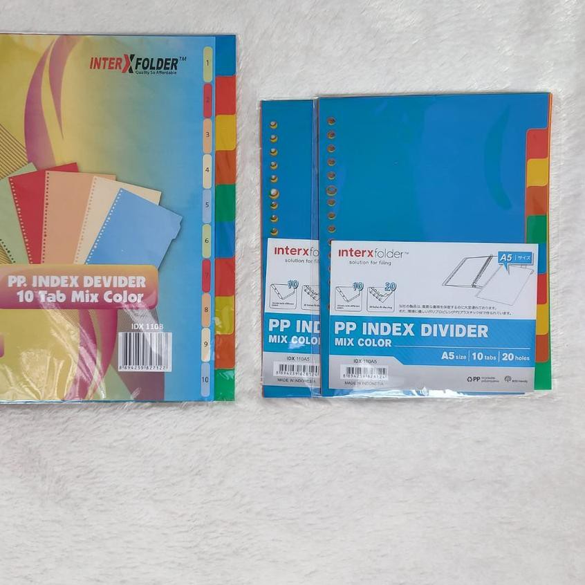 

PEMBATAS BINDER INTER X FOLDER MIX COLOUR A5 DAN B5KODE(A28B39)