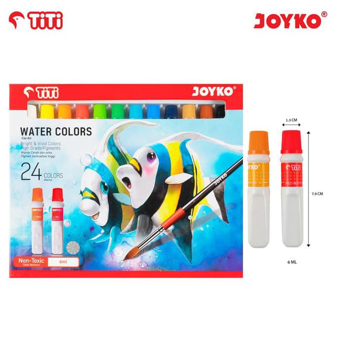 

Water Color Cat Air Joyko TiTi WAC-6ML-24 Warna Colors AR052