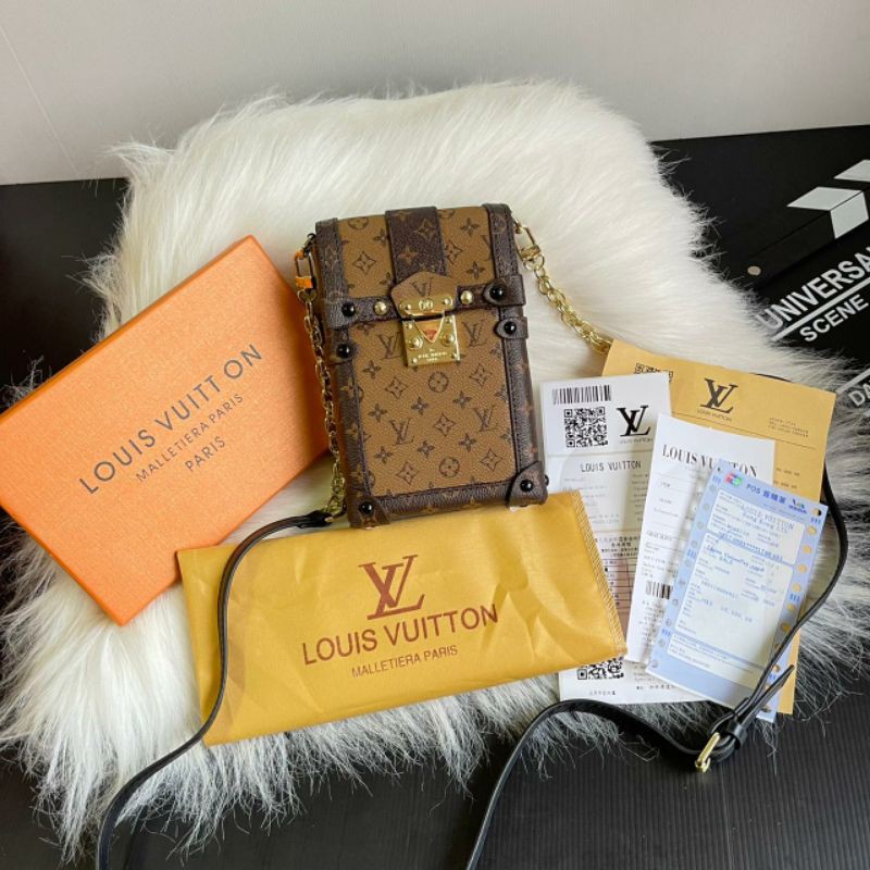 LV PETIT SLING PHONE 2MOTIF FREE BOX authentic