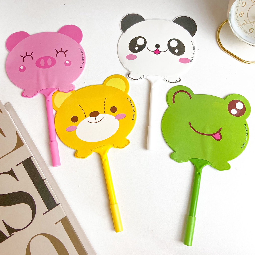 

Pen Kipas Hewan / Pulpen Gel Tinta Hitam Kipas Motif Hewan Animal Panda Frog Beruang Piggy Fancy Stationery Gift Alat Tulis Lucu