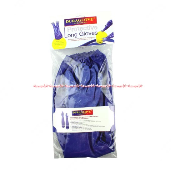 Duramitt Duraglove Industrial Protective Long Gloves Sarung Tangan Panjang Size L Loggloves Biru Duramit Dura Glove Blue Biru Kesehatan Kebersihan