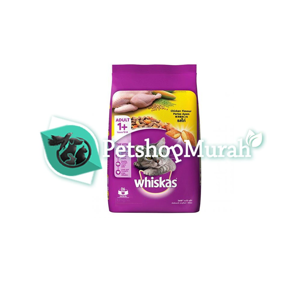 Whiskas Chicken Flavour Adult 480 Gram / Makanan Kucing Dewasa