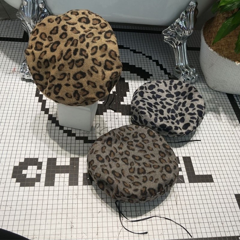 TBLE topi beret leopard macan tutul harimau baret hat retro