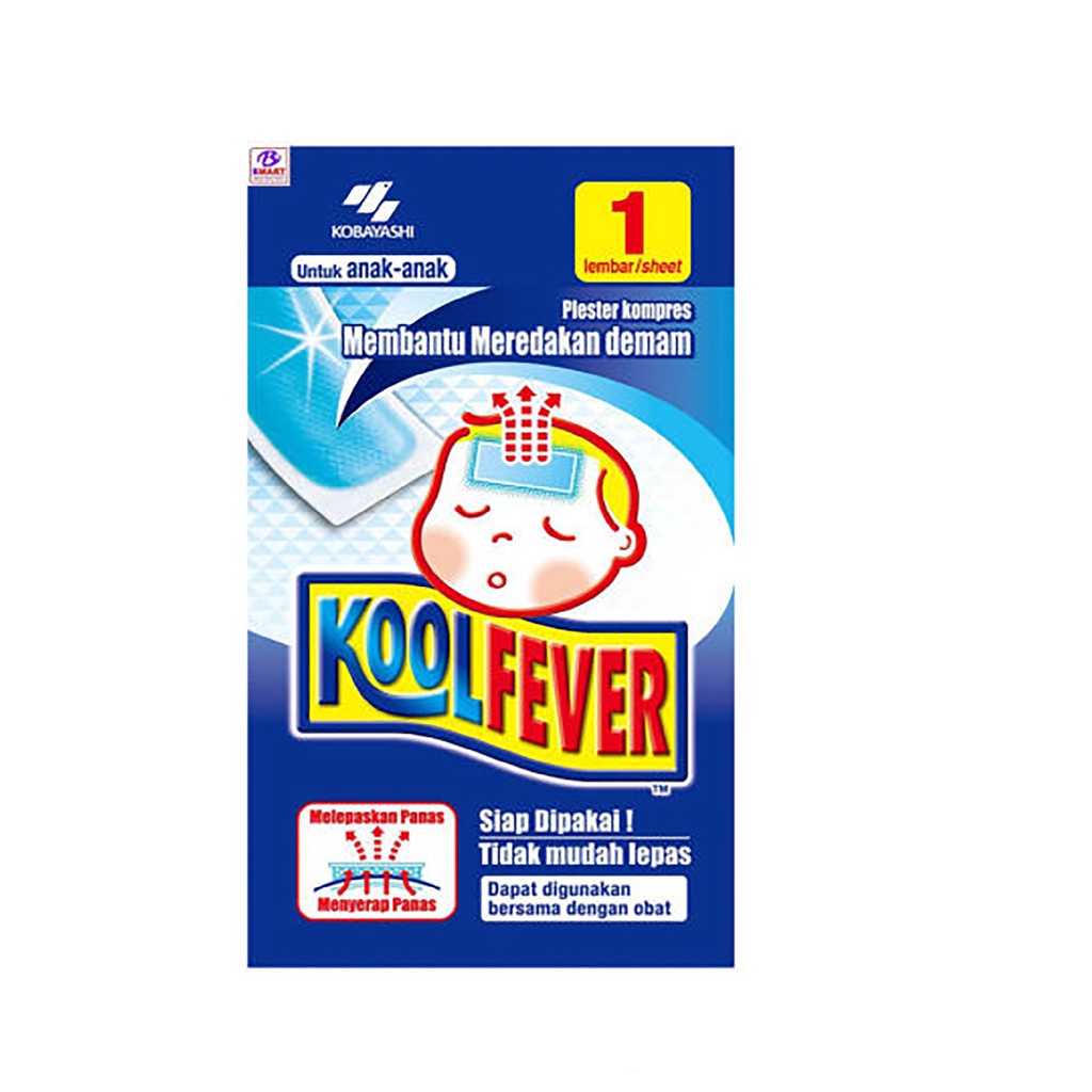 Bisa COD Kool Fever Anak - Plester Kompres Membantu Meredakan Demam - Koolfever Tidak Mudah Lepas - Koolfever