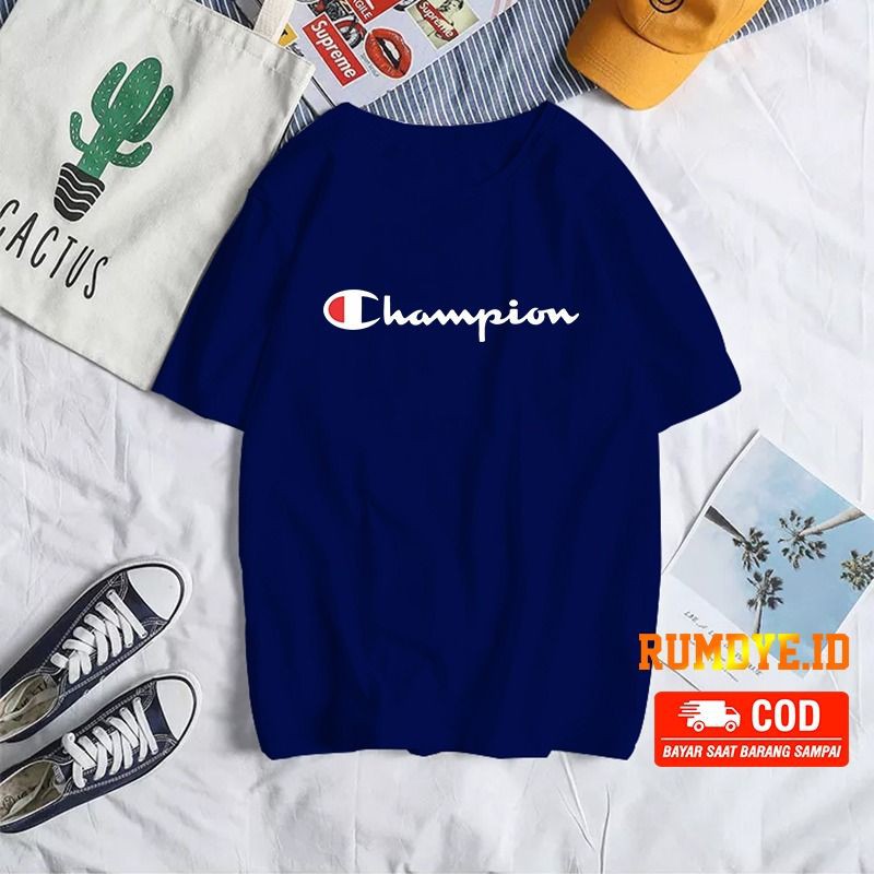 (COD) KAOS CHAMPION I KAOS HITAM MURAH I KAOS PRIA I KAOS WANITA I KAOS TERLARIS Kaos murah Kaos distro murah baju  distro pria t-shirt murah combed30s