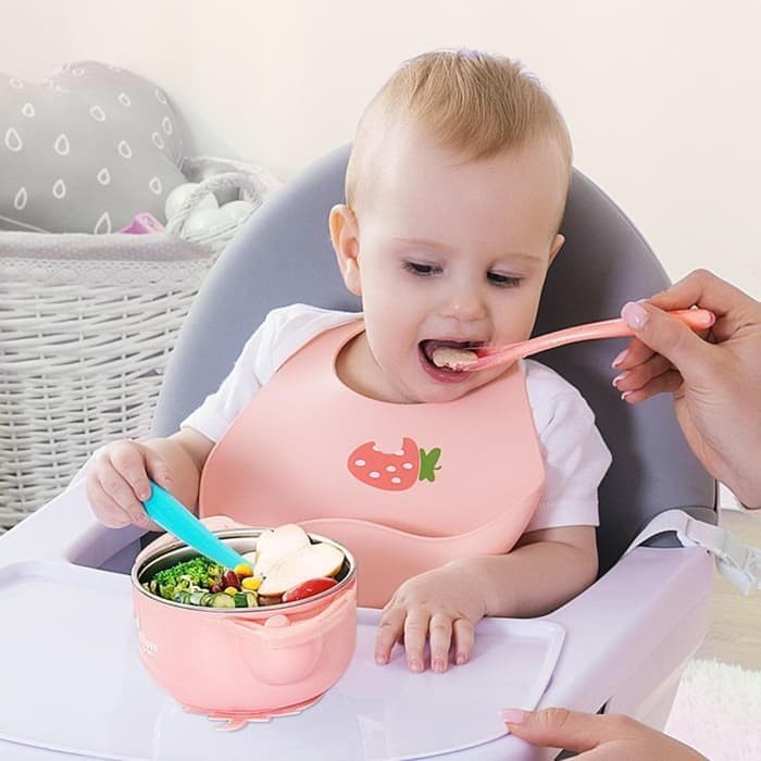 Sendok Makan Silicone Silikon Anak Bayi