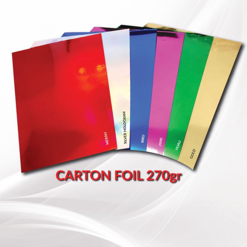 

Fancy Carton Foil (Hologram) 39 x 54 cm 275 gram isi 10 lembar