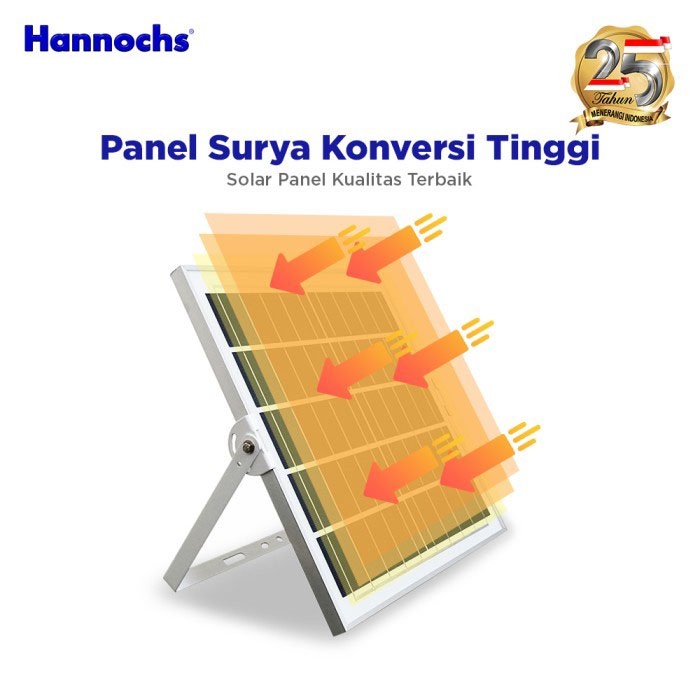 Hannochs LED Sorot Floodlight Solar Cell Panel Surya