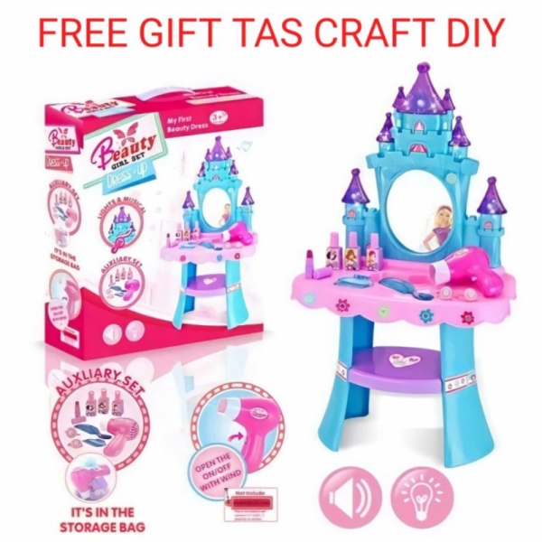 

beauty girl set dressup meja rias anak mainan meja rias mainan edukasi Limited