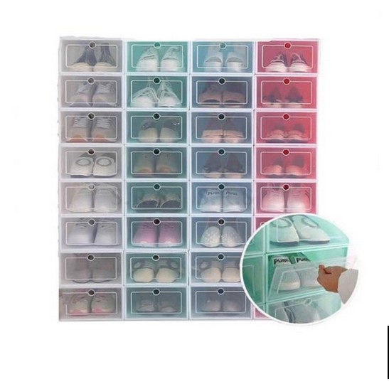 (1PCS) Tempat Penyimpanan Kotak Sepatu Penyimpan sandal Shoe Storage Box Sepatu Frame