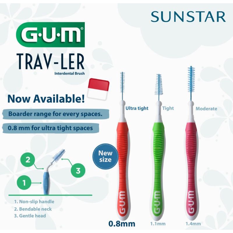 GUM Interdental Brush / GUM TRAVLer Trav Ler Interdental Brush