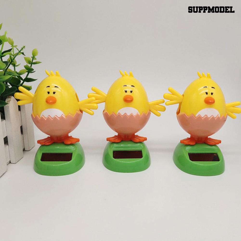 Mainan Boneka Goyang model Anak Ayam Tenaga Surya Untuk Dekorasi Mobil