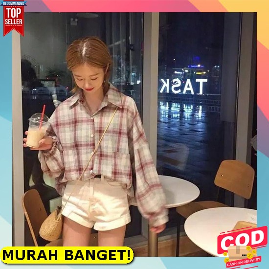 Kemeja Putih Motif Bordir Kalila Top Baju Atasan Wanita Fashion Muslim Kekinian Korean Style Lengan 