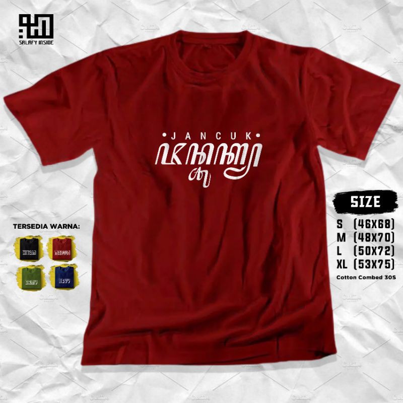 Kaos Santri Salafy Kata Jawa Unik Keren Jancuk - Baju Tshirt Jancukers Distro Murah