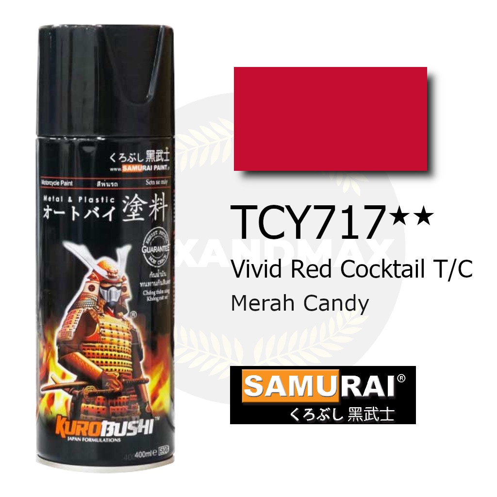 Samurai Paint Vivid Red Cocktail T/C TCY717  400 ml - Cat Semprot