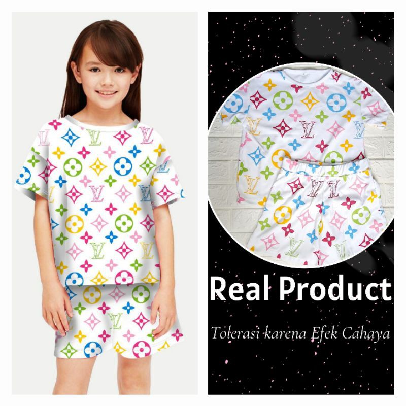 Setelan Anak Perempuan IMPORT PREMIUM 5-13thn | Baju Setelan Anak Cewe | Stelan Anak Perempuan LV