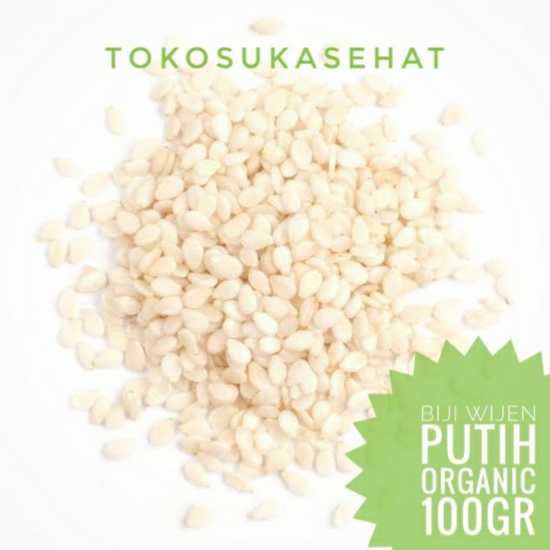 

Wijen Putih ( Sesame Seeds Organic ) -100gram Tokosukasehat