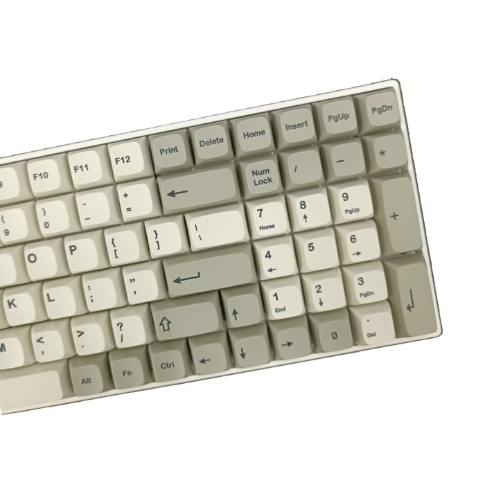 KEYCAPS SIMPLE RETRO GREY XDA PROFILE MECHANICAL KEYBOARD SINGLE SHOT