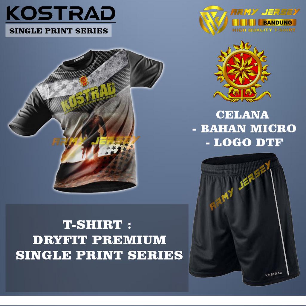 baju SETELAN OLAHRAGA JERSEY  TNI AD KOSTRAD SINGGELPRINT