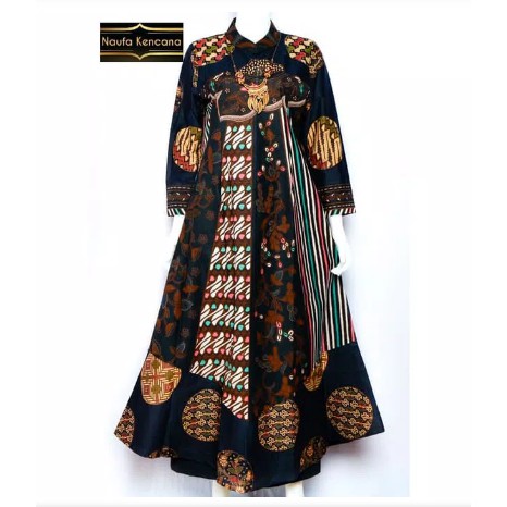 BATIK NAUFA KENCANA GAMIS BATIK WANITA BAWAH LEBAR BATIK MODERN