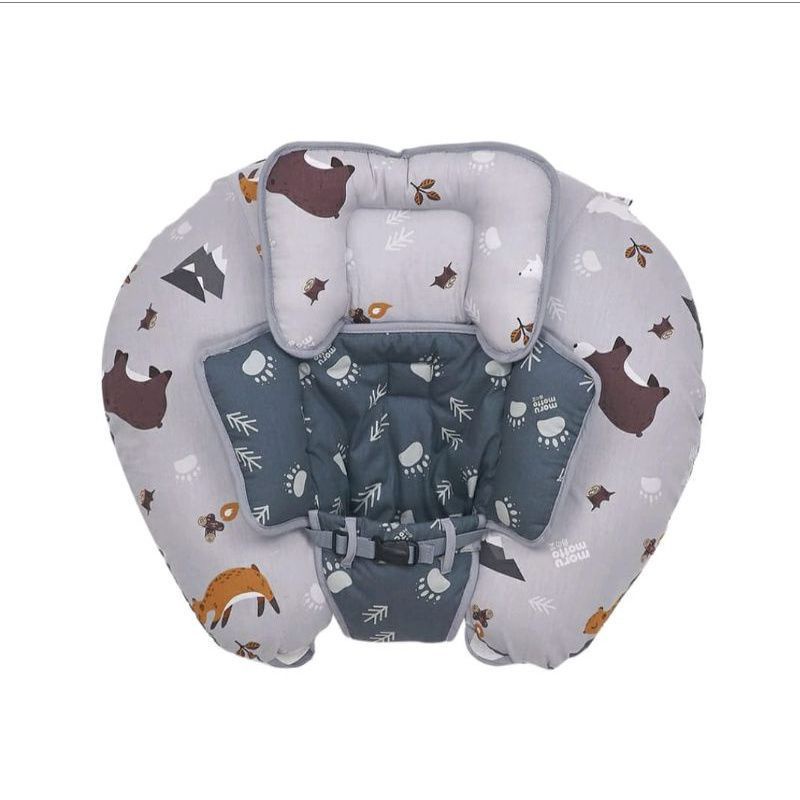 Morumotto 5in1 Bantal Menyusui + Alas Stroller Bear and Friends Series MMB3006