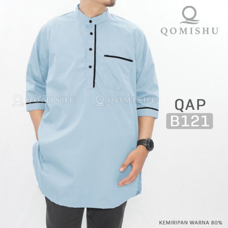 baju atasan koko pria baju koko QAP warna hitam biru navy coklat