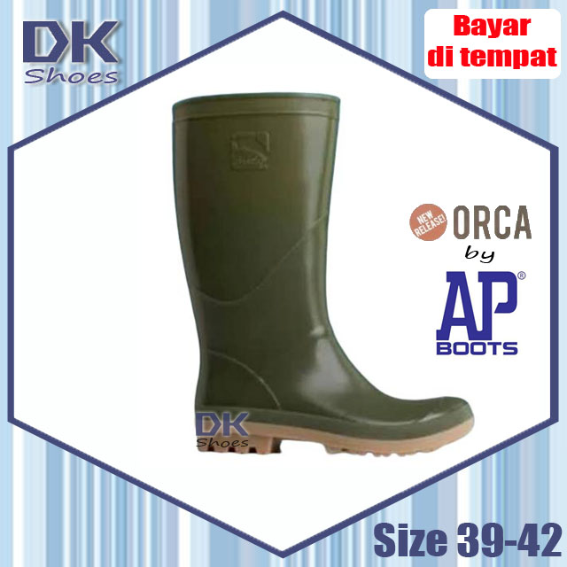 Orca Boot by AP Panjang 39-42 / Sepatu Karet Boots Tahan Air / Sepatu Safety / Sepatu Boot