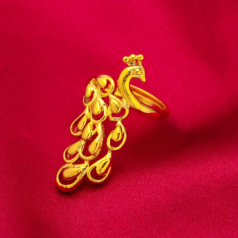 Set Kalung Anting Cincin Desain Bunga Lapis Emas Emas Asli Kadar 375Gaya Vintage Untuk Wanita