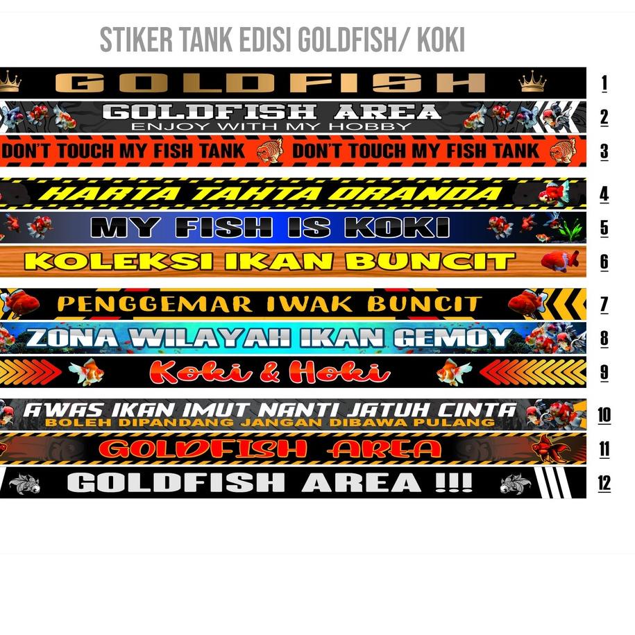 ❤[BIG ⚡ALE!!!]❤ (Bisa Request Edisi Ikan Koki) Stiker aquarium setiker aquarium stiker tank stiker i