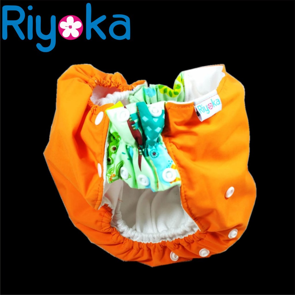 SALE 3 POPOK PEMPES KAIN CUCI ULANG CLODI BAYI RIYOKA PANT BB 7-25 Kg