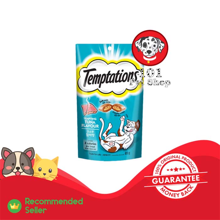 TEMPTATIONS SNACK KUCING TASTY TUNA FLAVOUR 85GR