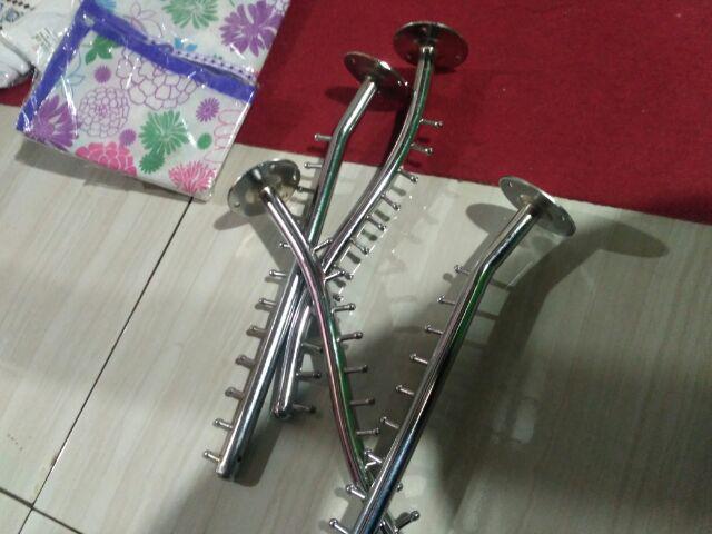 Hanger Jepit Putih 25 Cm Lusinan