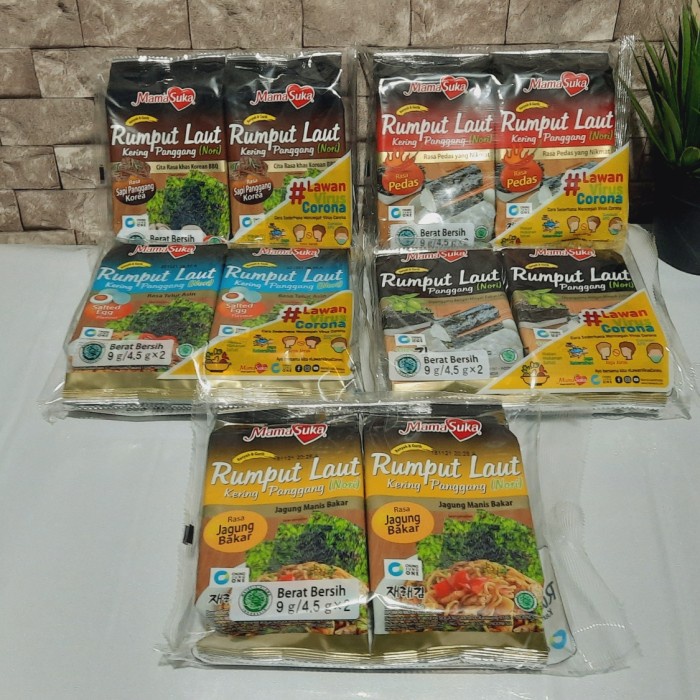 

Q1254521 Rumput Laut All Variant Mamasuka 4,5Gr 1 Bks Isi 2 - Pedas Dw51Sqs