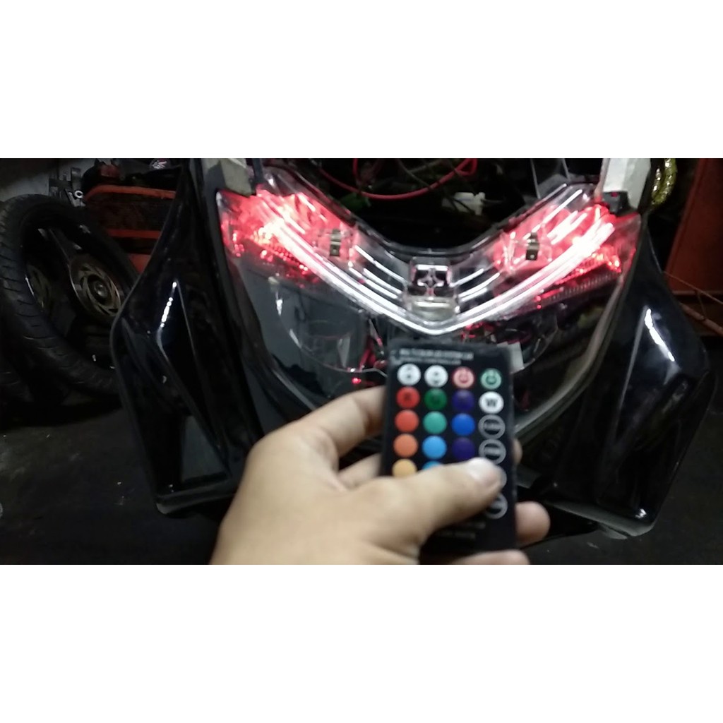 Lampu LED T10 RGB Remote Mobil Motor Senja - Mio Beat Vario King Vixion R15 Nmax Ninja Sen