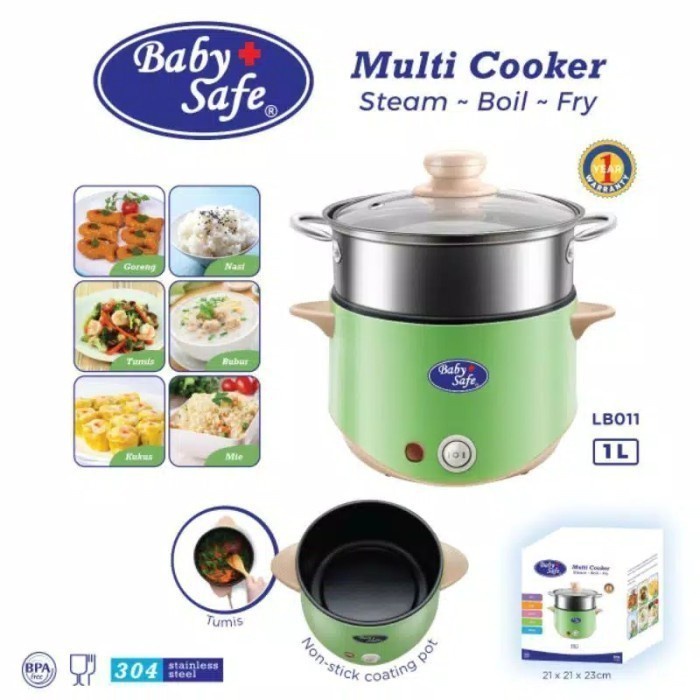 Baby Safe Alat Masak Elektrik / Alat Masak MPASI Multi Cooker LB011