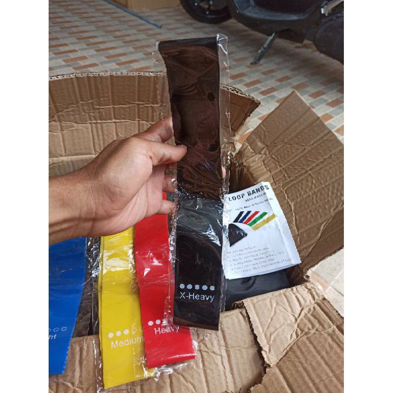 {{ORIGINAL}} Termurah...!!! (Bayar ditempat) 11pcs / Set Resistance Band Latex Fitness-Tension x-heavy