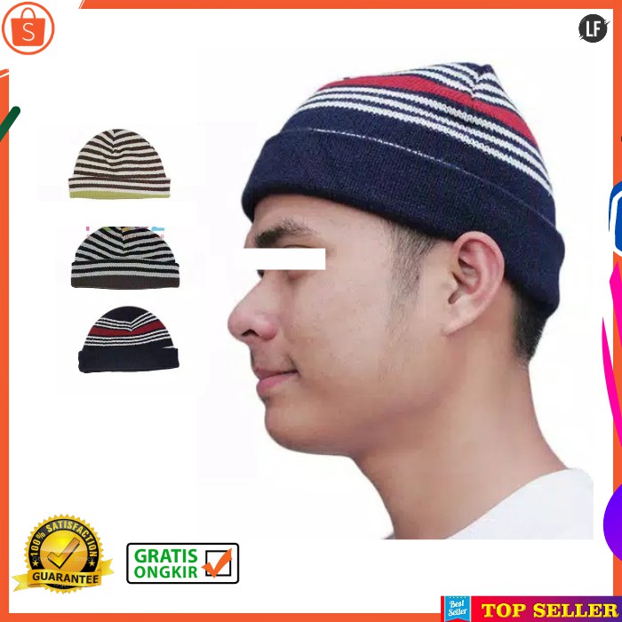 TOPI KUPLUK PRIA DEWASA BAHAN RAJUT TOPI MUSIM DINGIN PENDAKI GUNUNG A22