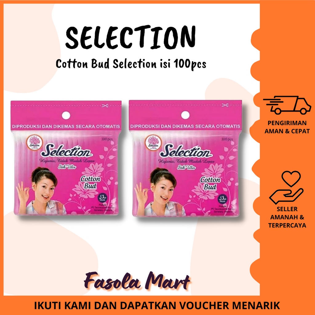 Selection Cotton Bud Dewasa - Selection Cotton Bud Baby - 100pcs