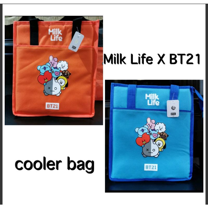 (LIMITED EDITION) Tas Milk Life X BT21 Cooler Bag Thermal Bag Merchandise Official Line