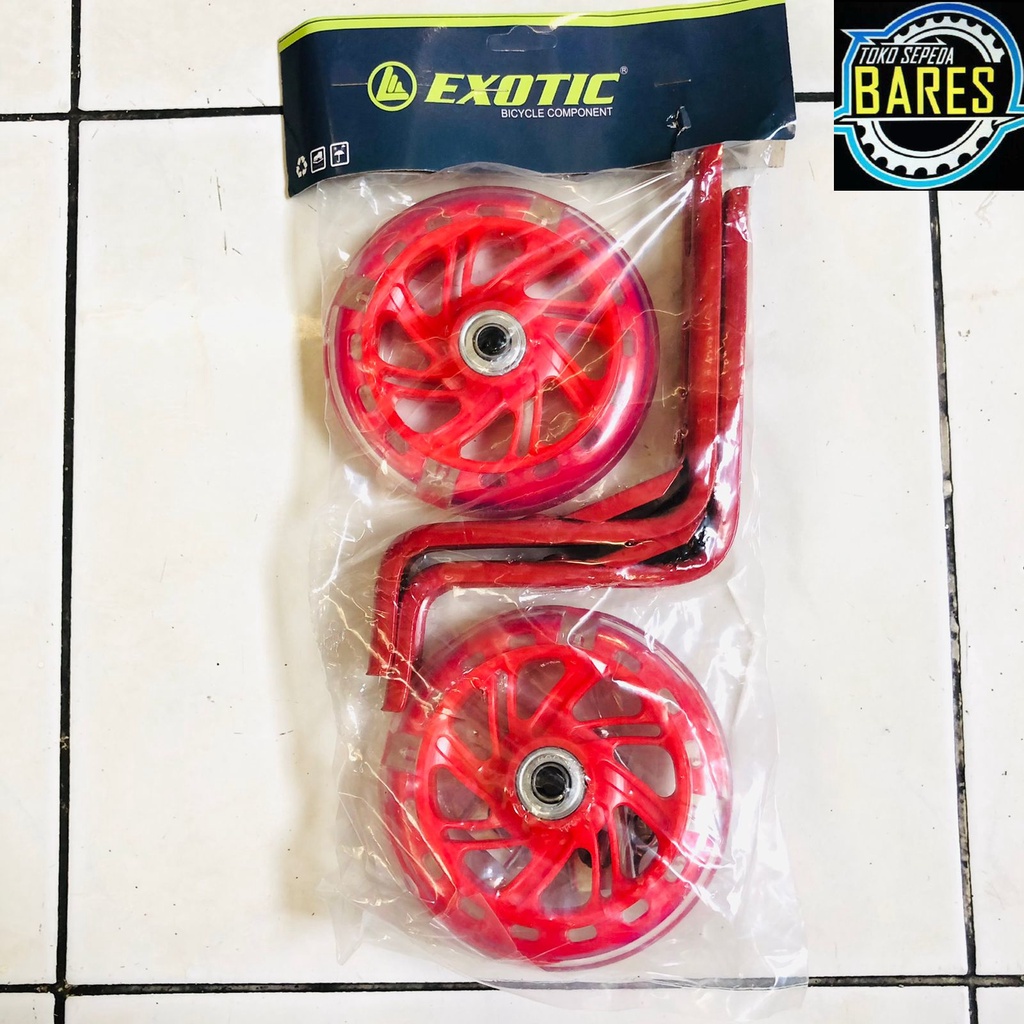 Roda Samping / Roda Bantu Sepeda BMX / Mini Anak 12 / 16 Exotic ET-G915 Lampu / Training Wheels