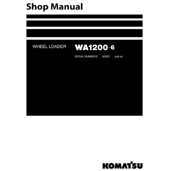 

shop manual wheel loader komatsu WA1200-6