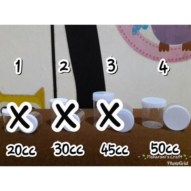 BOTOL OBAT PLASTIK 50CC (NO.4)/POT URINE/POT DAHAK/CUP SLIME
