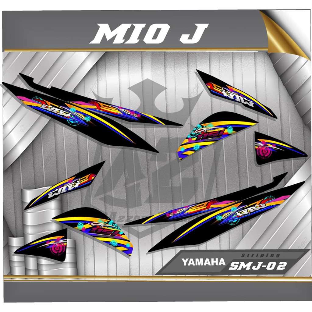 Striping Variasi Mio J -  Skotlet  Stiker Lis Motor Mio J -  List Body Sticker Lis  Motor Skotlet 02