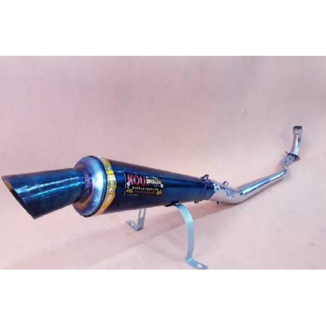 Knalpot racing Kou bluemoon Supra X 125, Revo, Blade, Kharisma,