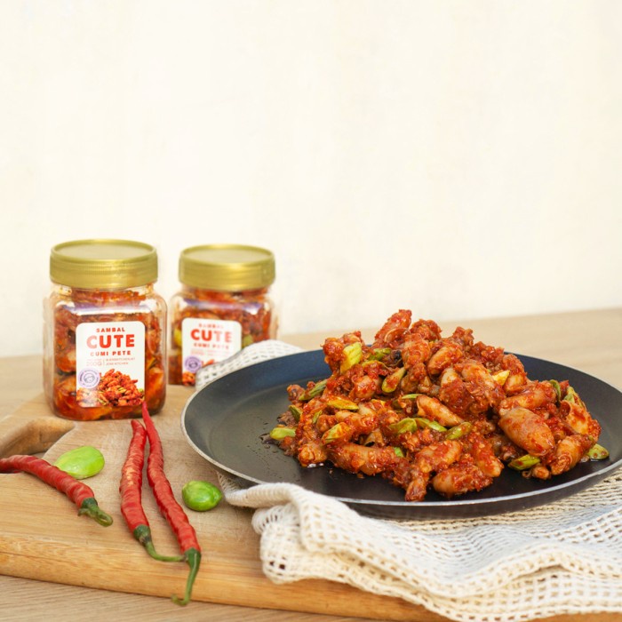 

sambal-aneka- bundle sambal baby cumi pete (cute) 200g + pete teri (peri) medan 120g - yes pete