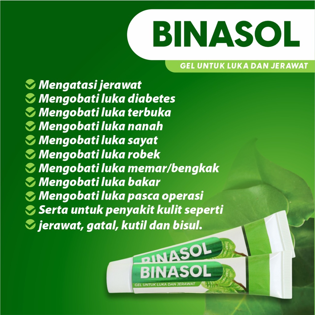 BINASOL Gel Obat Luka Diabetes Luka Bakar Luka Nanah Luka Basah Jerawat Dan Obat Kulit