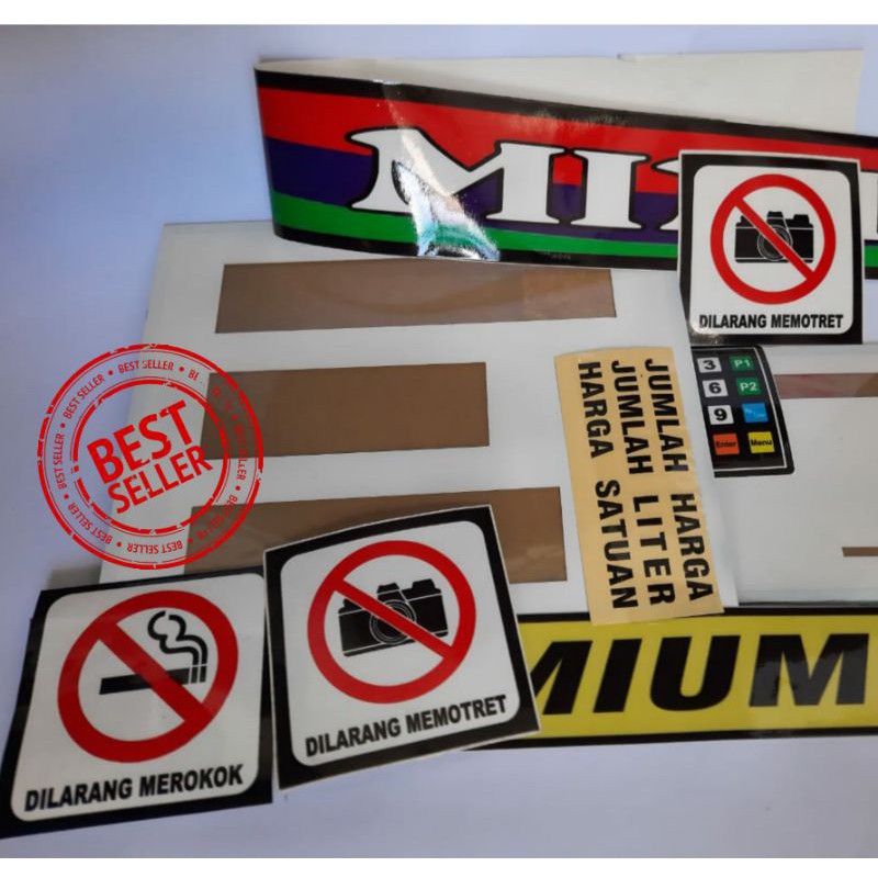 

spare part paket stiker pertamini/pertamini